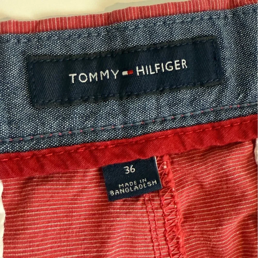 Tommy Hilfiger Red Cotton Shorts 36